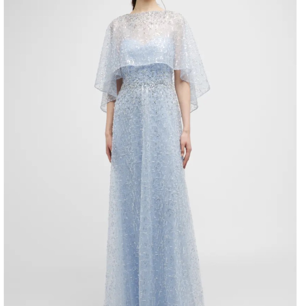 Rickie Freeman for Teri Jon Light Blue Maxi Dress